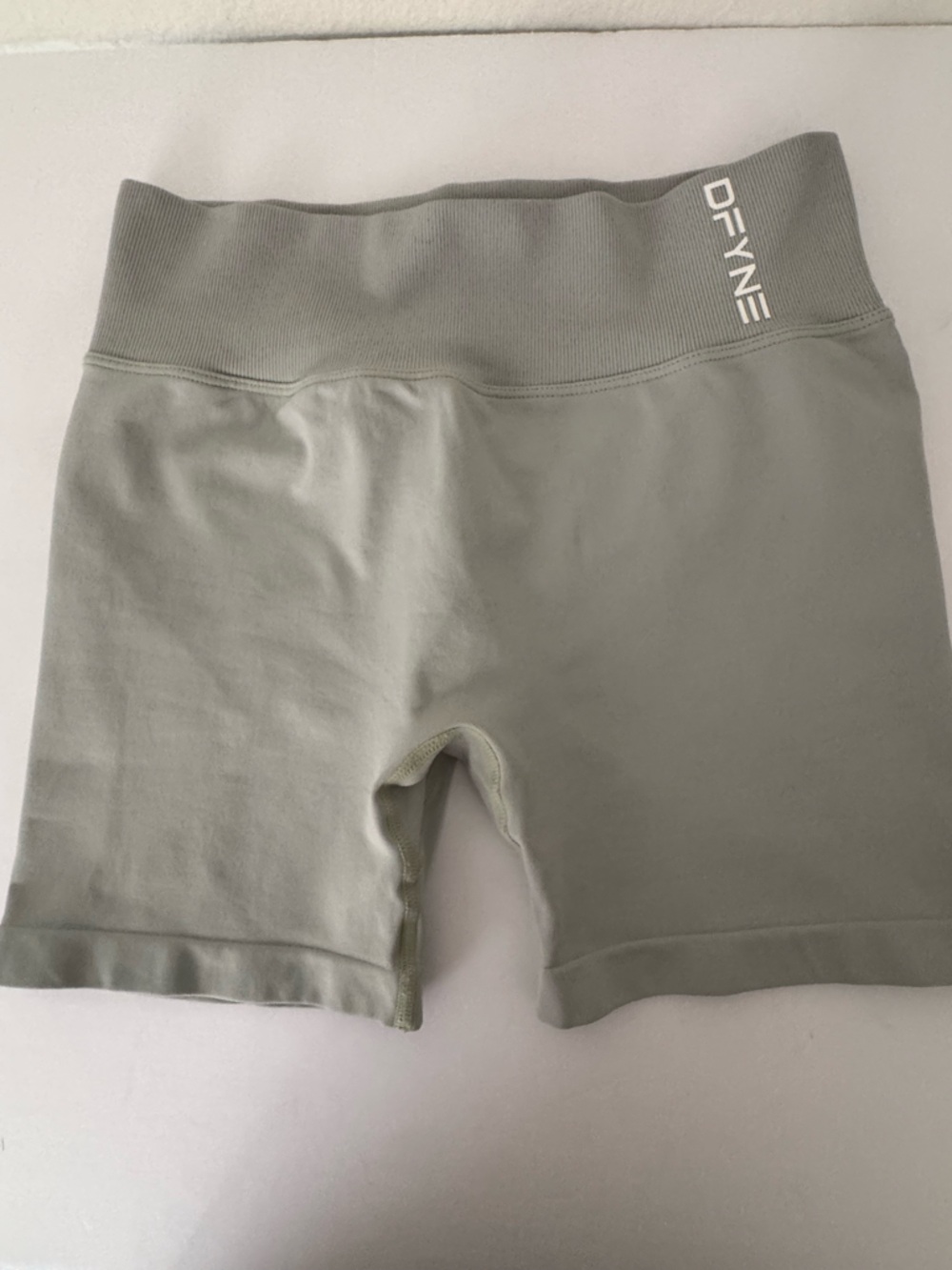 Light Sage Green DFYNE High Rise Scrunch Biker Shorts SZ XS